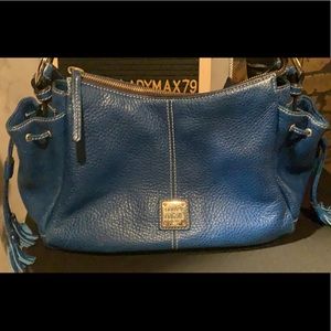 Vintage Dooney & Bourke Blue Leather Shoulder Bag